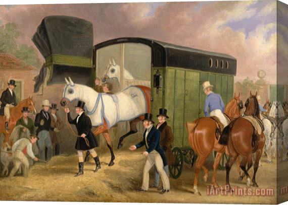 James Pollard The Derby Pets The Arrival Stretched Canvas Print / Canvas Art
