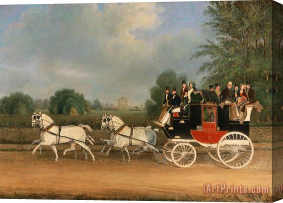 James Pollard The London Faringdon Coach Passing Buckland House, Berkshire Stretched Canvas Print / Canvas Art