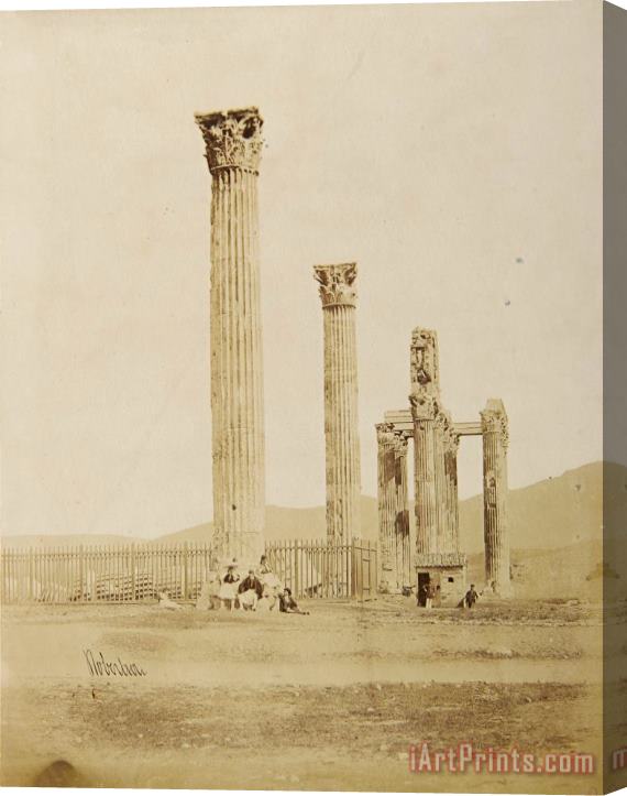 James Robertson  View of The Temple of Olympian Zeus From The West Stretched Canvas Print / Canvas Art
