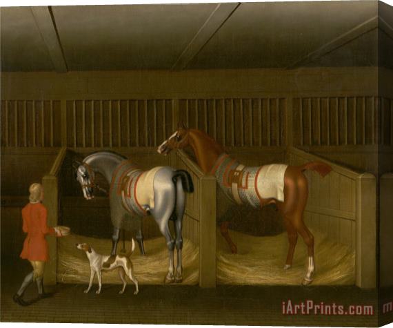 James Seymour The Stables And Two Famous Running Horses Belonging to His Grace, The Duke of Bolton Stretched Canvas Painting / Canvas Art