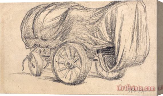 James Ward A Broad Wheeled Road Waggon Stretched Canvas Print / Canvas Art
