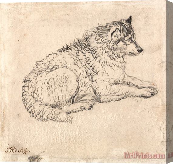 James Ward Arctic Dog, Facing Right Stretched Canvas Print / Canvas Art