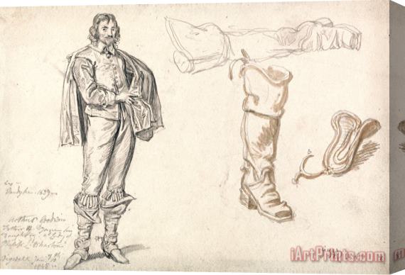 James Ward Studies After Anthony Van Dyck's Portrait of Arthur Goodwin Stretched Canvas Print / Canvas Art