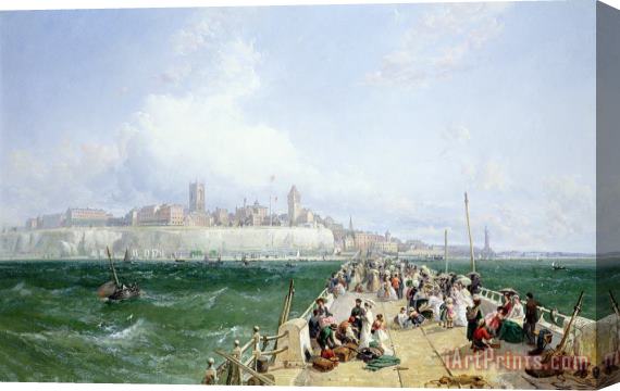 James Webb A View of Margate from the Pier Stretched Canvas Print / Canvas Art