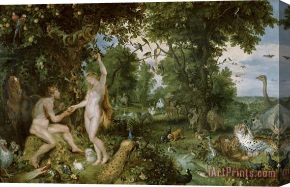 Jan Brueghel and Rubens The Garden of Eden with the Fall of Man Stretched Canvas Print / Canvas Art