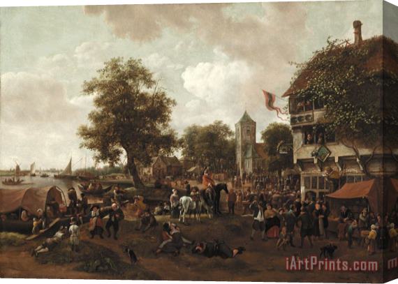 Jan Havicksz Steen The Fair at Oegstgeest Stretched Canvas Print / Canvas Art