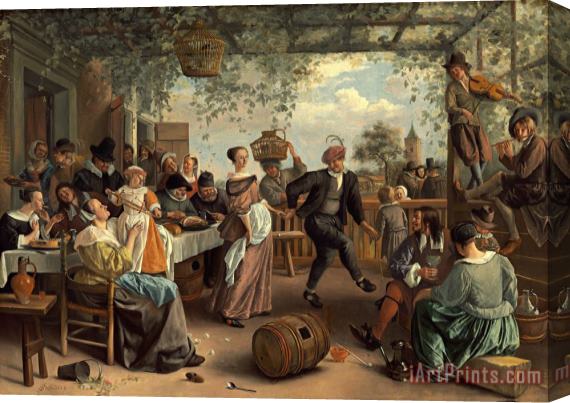 Jan Steen The Dancing Couple Stretched Canvas Painting / Canvas Art