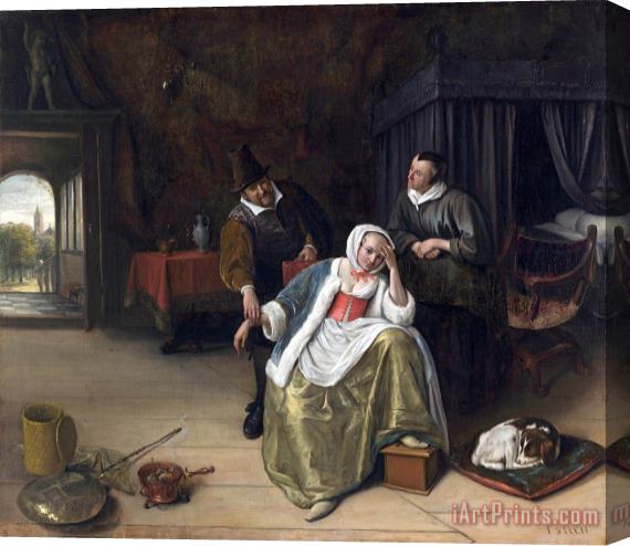 Jan Steen The Lovesick Maiden Stretched Canvas Painting / Canvas Art