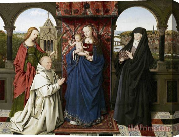 Jan van Eyck The Virgin And Child with Saints And Donor Stretched Canvas Print / Canvas Art
