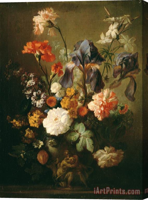 Jan Van Huysum Vase of Flowers Stretched Canvas Print / Canvas Art