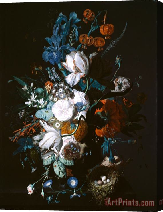 Jan van Huysum  Vase with Flowers Stretched Canvas Print / Canvas Art