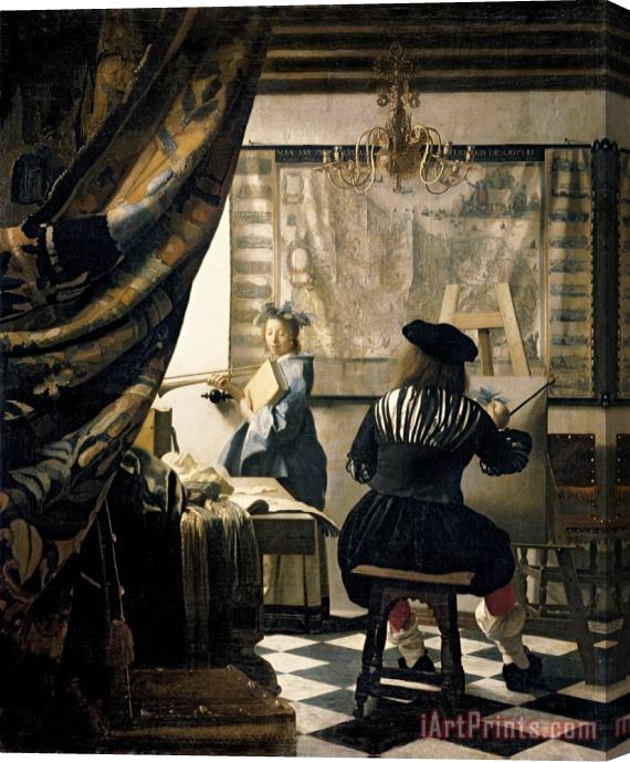 Jan Vermeer The Artist's Studio Stretched Canvas Print / Canvas Art