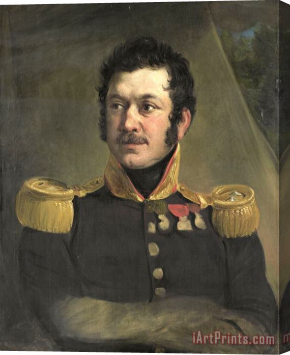 Jan Willem Pieneman Portrait of Lieutenant General Frederik Knotzer Stretched Canvas Print / Canvas Art