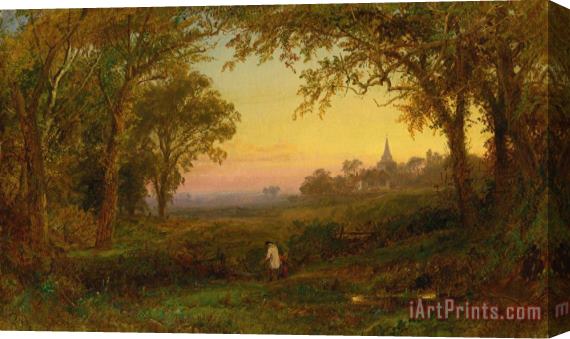 Jasper Francis Cropsey Church Lord Portsmouth Park Surrey Stretched Canvas Painting / Canvas Art