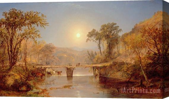 Jasper Francis Cropsey Indian Summer on the Delaware River Stretched Canvas Painting / Canvas Art