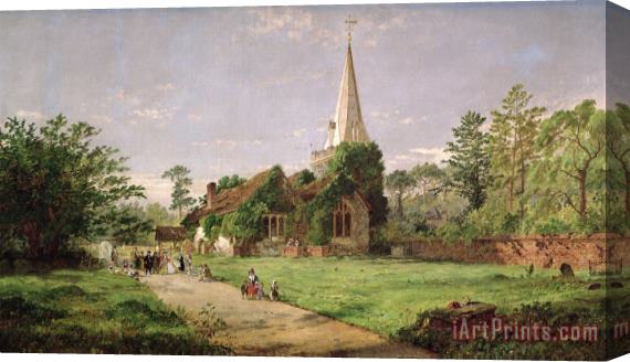 Jasper Francis Cropsey Stoke Poges Church Stretched Canvas Print / Canvas Art