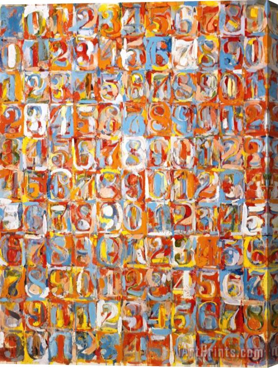 jasper johns Numbers in Color Stretched Canvas Painting / Canvas Art