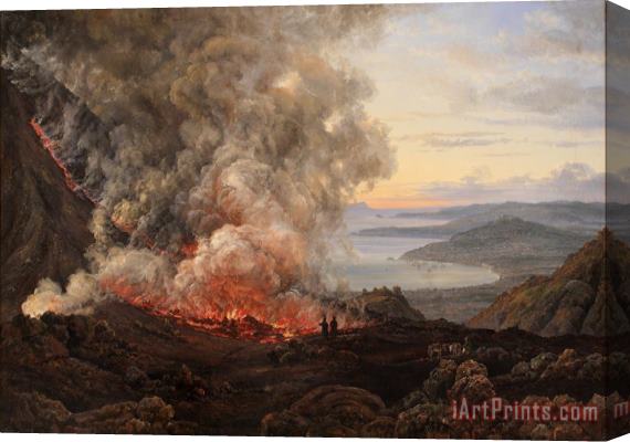 J.C. Dahl Eruption of The Volcano Vesuvius Stretched Canvas Painting / Canvas Art