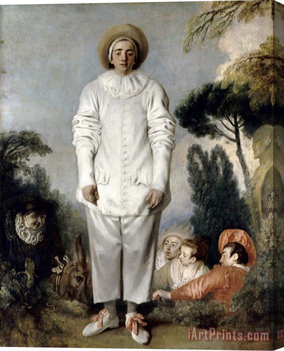 Jean Antoine Watteau Pierrot, Dit Autrefois Gilles Stretched Canvas Painting / Canvas Art