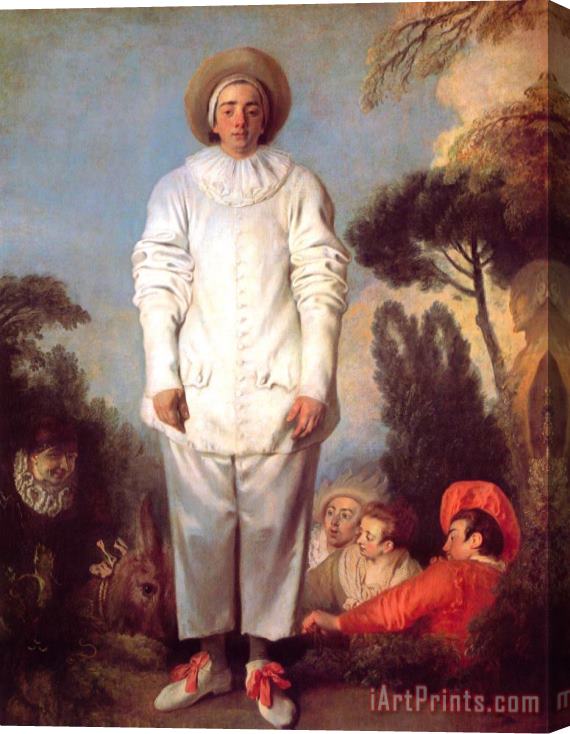 Jean Antoine Watteau Pierrot Stretched Canvas Painting / Canvas Art