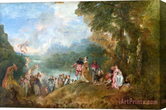 Jean Antoine Watteau The Embarkation for Cythera Stretched Canvas Print / Canvas Art