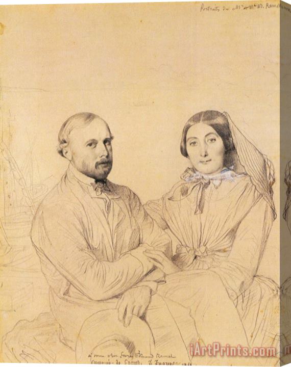Jean Auguste Dominique Ingres Edmond Ramel And His Wife, Born Irma Donbernard Stretched Canvas Print / Canvas Art