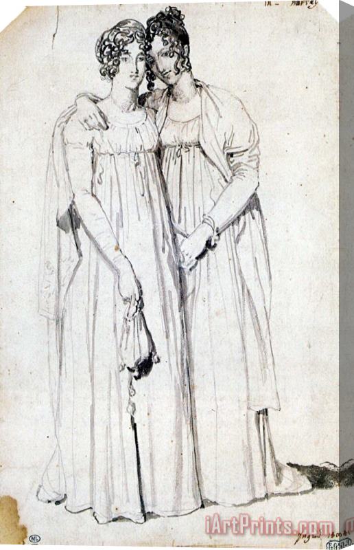 Jean Auguste Dominique Ingres Henriette Harvey And Her Half Sister Elizabeth Norton Stretched Canvas Painting / Canvas Art