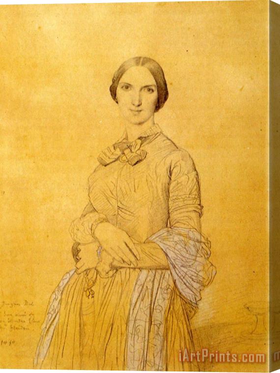 Jean Auguste Dominique Ingres Madame Hippolyte Flandrin, Born Aimee Caroline Ancelot Stretched Canvas Print / Canvas Art
