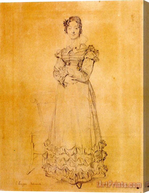 Jean Auguste Dominique Ingres Madame Jacquelles Louis Leblanc, Born Francoise Poncelle Stretched Canvas Print / Canvas Art