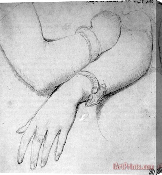 Jean Auguste Dominique Ingres Study for Josephine Eleonore Marie Pauline De Galard De Brassac De Bearn, Princesse De Broglie Stretched Canvas Painting / Canvas Art