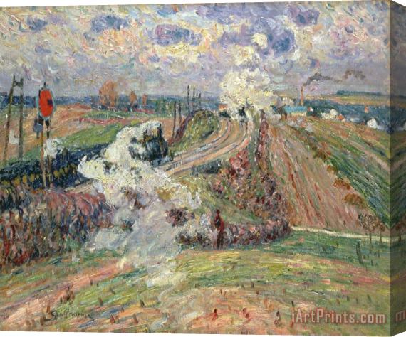 Jean Baptiste Armand Guillaumin The Two Trains Stretched Canvas Print / Canvas Art