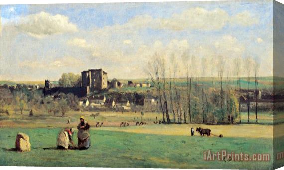 Jean Baptiste Camille Corot Landscape of La Ferte Milon Stretched Canvas Painting / Canvas Art
