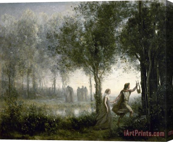 Jean Baptiste Camille Corot Orpheus Leading Eurydice From The Underworld Stretched Canvas Print / Canvas Art