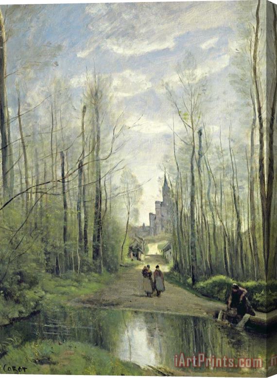 Jean Baptiste Camille Corot The Church At Marissel Stretched Canvas Print / Canvas Art