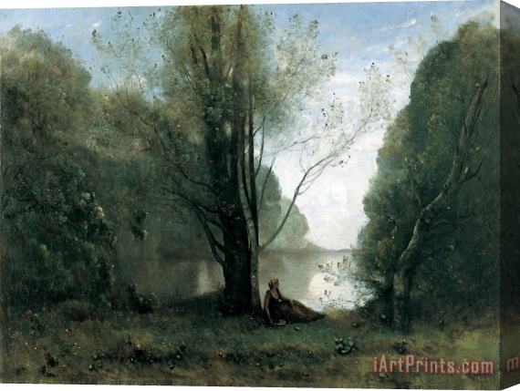 Jean Baptiste Camille Corot The Solitude. Recollection of Vigen, Limousin Stretched Canvas Painting / Canvas Art