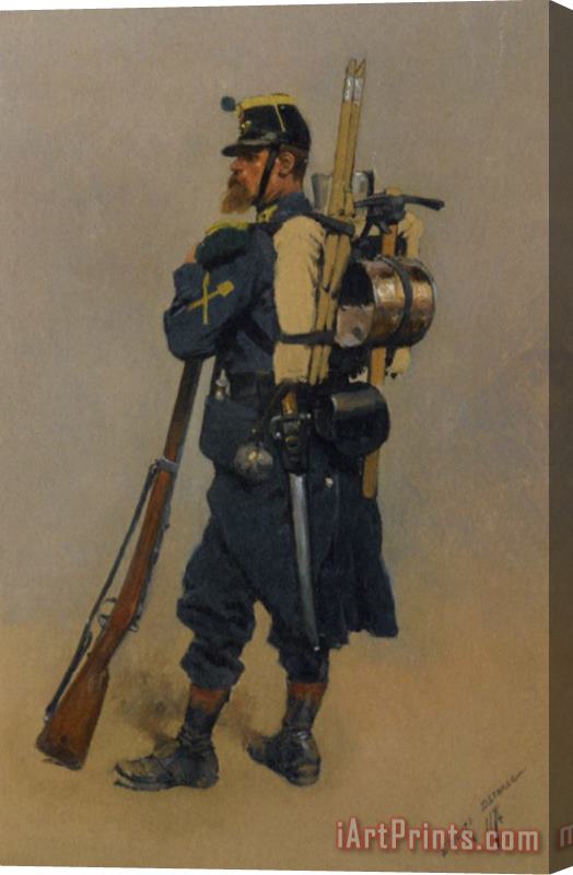 Jean Baptiste Edouard Detaille Un Soldat De Linfanterie Stretched Canvas Print / Canvas Art