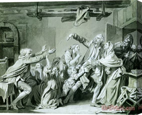 Jean-Baptiste Greuze  A Father Curses Hos Ungrateful Son, 1777 Stretched Canvas Print / Canvas Art