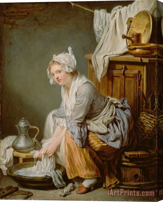 Jean-Baptiste Greuze  The Laundress (la Blanchisseuse) Stretched Canvas Painting / Canvas Art