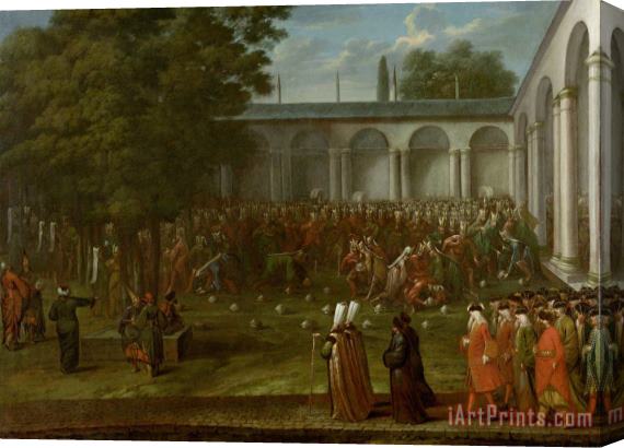 Jean Baptiste Vanmour Cornelis Calkoen on His Way to His Audience with Sultan Ahmed III Stretched Canvas Painting / Canvas Art