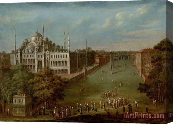 Jean Baptiste Vanmour The Grand Vizier Crossing The Atmeydani (horse Square) Stretched Canvas Print / Canvas Art