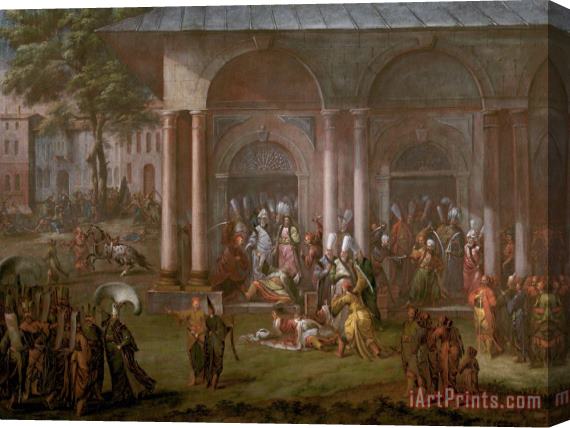 Jean Baptiste Vanmour The Murder of Patrona Halil And His Fellow Rebels Stretched Canvas Painting / Canvas Art