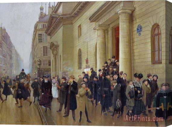 Jean Beraud Leaving the Lycee Condorcet Stretched Canvas Print / Canvas Art