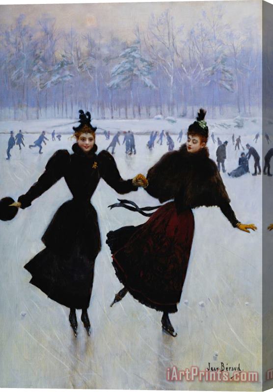 Jean Beraud The Skaters Stretched Canvas Painting / Canvas Art