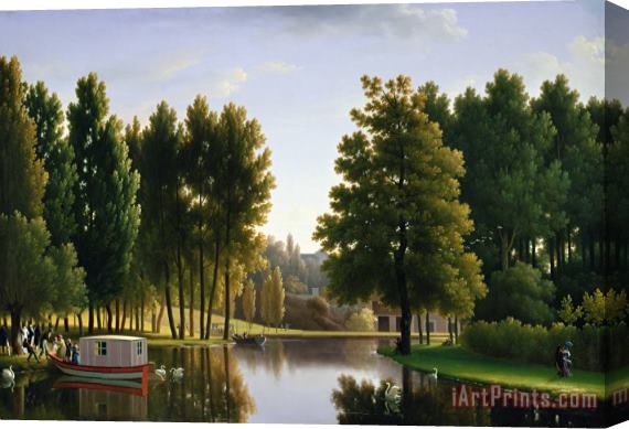 Jean Bidauld The Park at Mortefontaine Stretched Canvas Print / Canvas Art