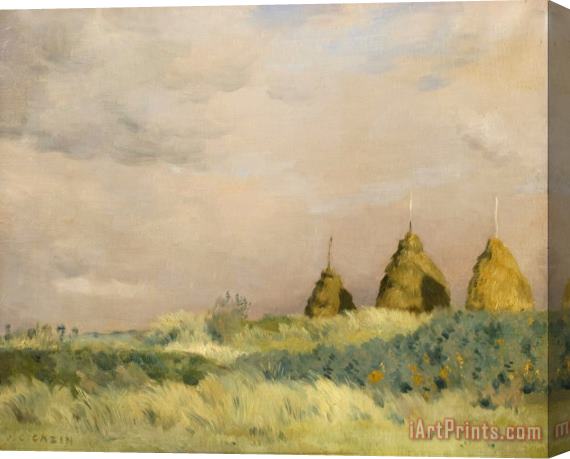 Jean Cazin The Three Stacks Stretched Canvas Print / Canvas Art