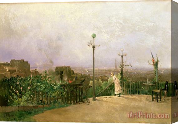 Jean dAlheim Paris seen from the heights of Montmartre Stretched Canvas Print / Canvas Art