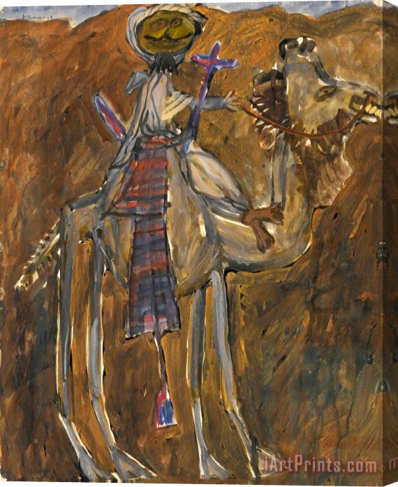 Jean Dubuffet Bedouin Et Chameau Stretched Canvas Print / Canvas Art