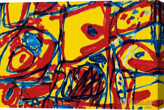 Jean Dubuffet Mire G 32 (kowloon), 1983 Stretched Canvas Print / Canvas Art