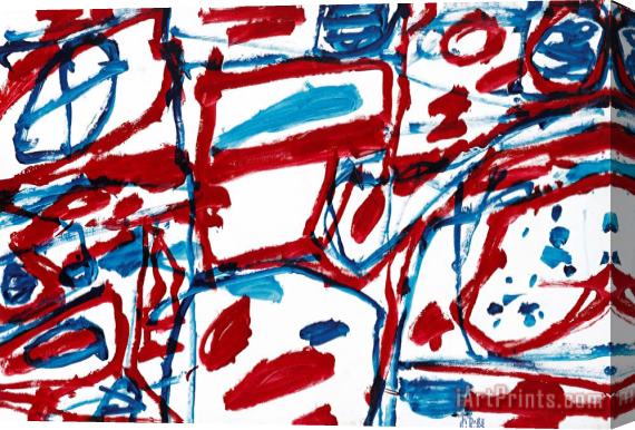 Jean Dubuffet Mire G 34 (bolero) Stretched Canvas Painting / Canvas Art