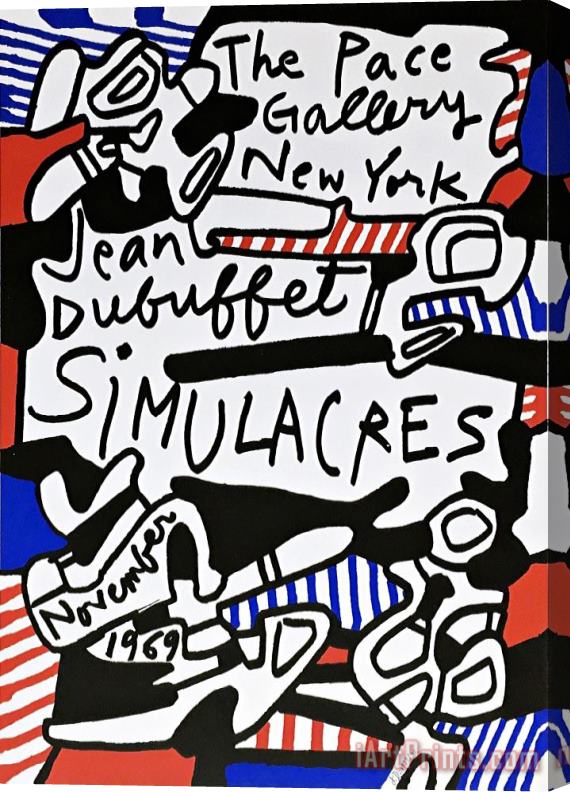 Jean Dubuffet Simulacres, 1969 1981 Stretched Canvas Print / Canvas Art
